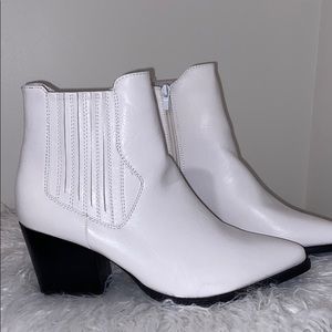 White NastyGal booties